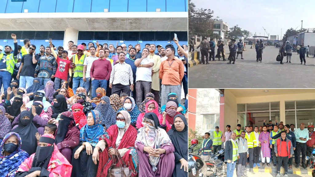 শ্রমিকদের কর্মবিরতিতে অচল চট্টগ্রাম বন্দর