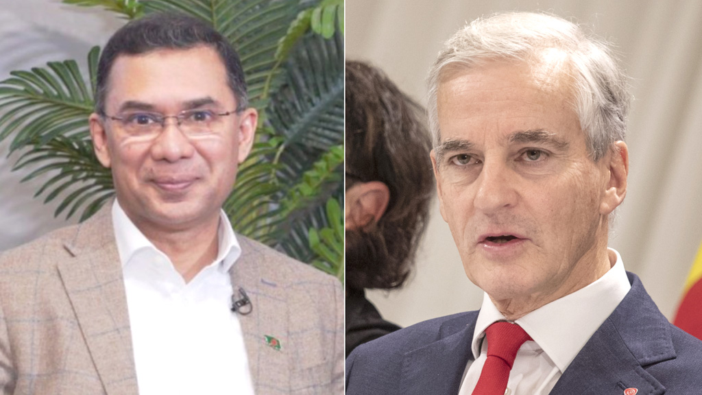 তারেক রহমানকে অভিনন্দন জানালেন নরওয়ের প্রধানমন্ত্রী