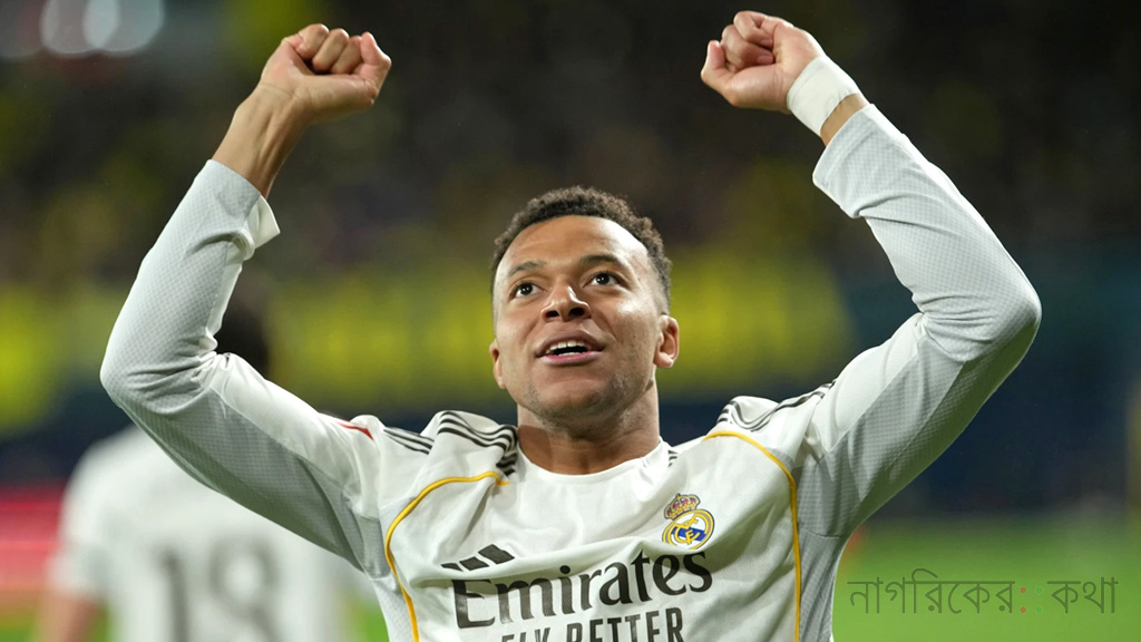 এমবাপের জোড়া গোলে বার্সেলোনাকে হারিয়ে শীর্ষে রিয়াল মাদ্রিদ