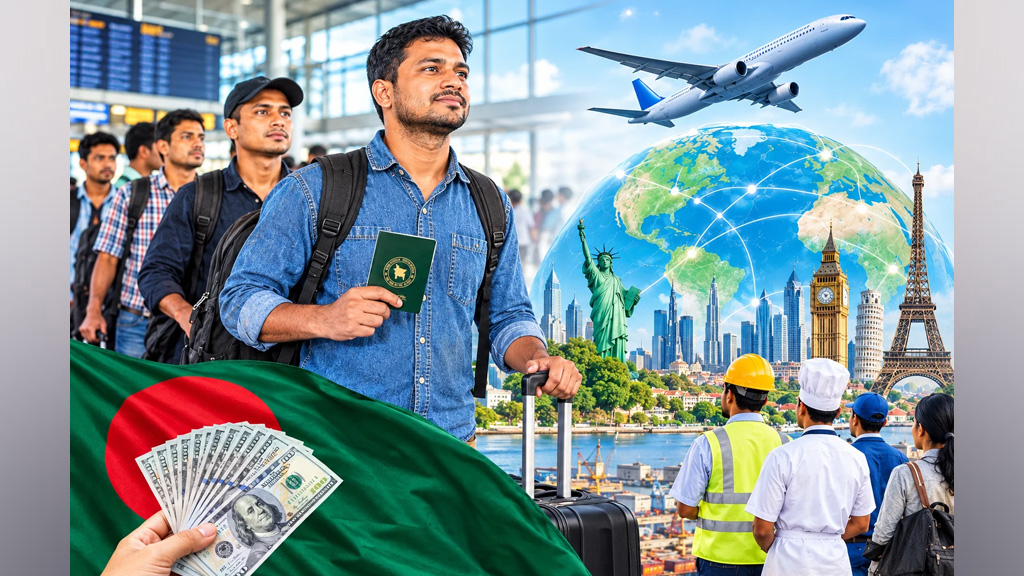 আট মাসে বিদেশে গেছেন ৪ লাখ ৪৩ হাজার কর্মী, রেমিট্যান্স ২৫৭৪ কোটি ডলার
